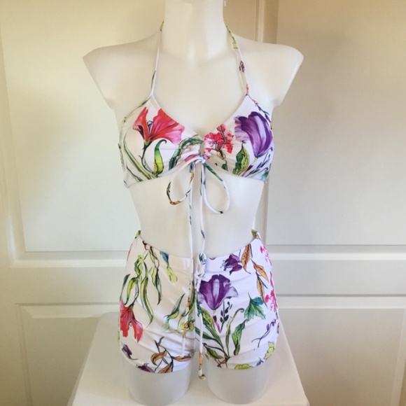 Bikini Swimsuit With Beach Cover Bathing Suit Size Medium - Picture 5 of 11